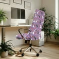 thumbnail image 3 of Renewold Scottish Terrier Floral Violet Home Office Chair Cover for Boss Rotating Chairs Universal Stretch Executive Boss Rotating Chair Cover Chair Protector Cover for Armrest Chair, S, 3 of 7