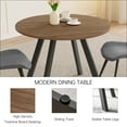 thumbnail image 4 of 34.6" Round Dining Table Set, Mid Century Modern Round Dining Table for 2 Person, with Steel Legs, Coffee Table for Kitchen Dining Room, Office, Save Space, 4 of 5