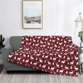 thumbnail image 2 of Uemuo Christmas And New Year Printed Throw Blanket for Couch, Fluffy Fuzzy Blankets for Bed, Sofa, Cozy Flannel Faux Fur Blanket-60"x50", 2 of 6