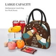 thumbnail image 6 of Haiem Rooster And Chicken Printed Lunch Bag Women, Lunch Box Lunch Bag for Women, Small Leakproof Cute Lunch Tote Large Capacity Reusable Insulated Cooler Lunch Container, 6 of 6