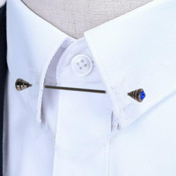 Pasador de barra de cuello de moda para hombres, con de imitación , decoración de ropa, broches de joyería, alfileres de , , Fernando Clips para la barra del cuello de la camisa