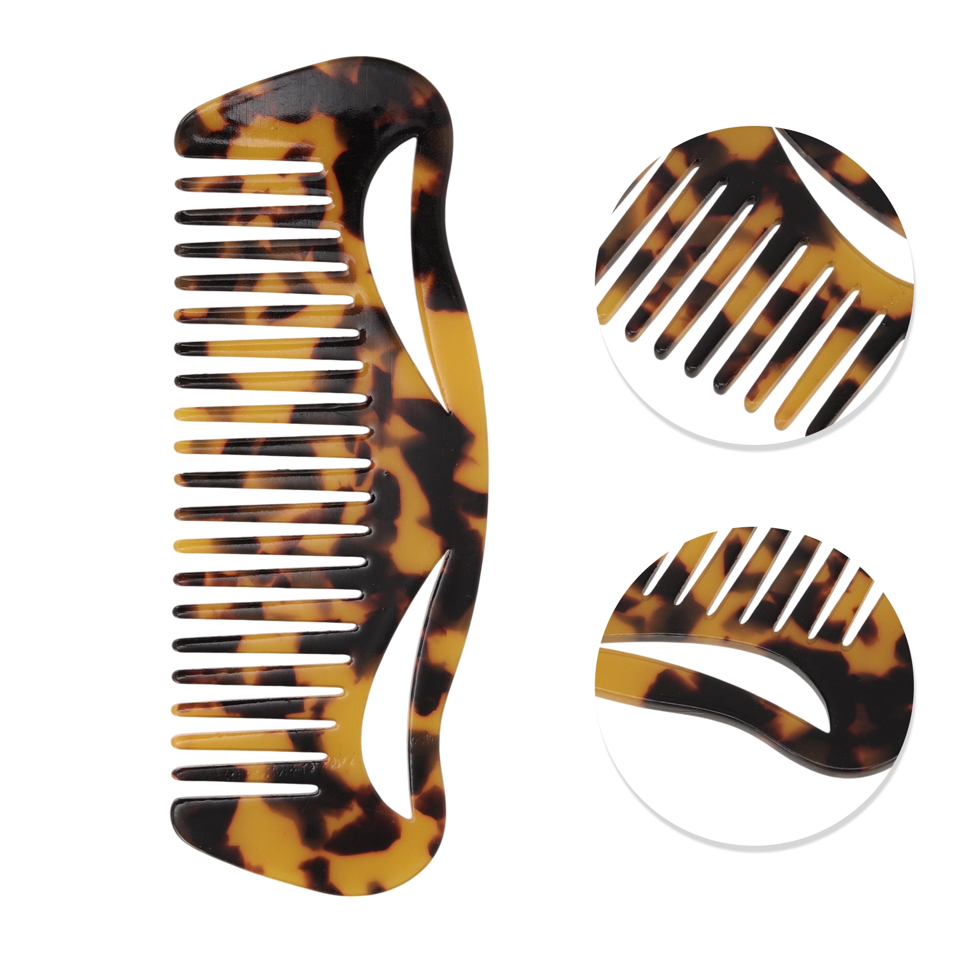 Unique Bargains 1 Pc Cartoon Style Hair Comb for Making All Hair Types Smooth Brown