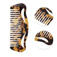 thumbnail image 2 of Unique Bargains 1 Pc Cute Cartoon Hair Comb Brown Acetate Sheet, 2 of 5