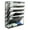 Black, variant on EasyPAG Wall File Holder 5 Tier Vertical Hanging File Organizer Wall Mount Paper Folder Rack with Bottom Flat Tray for Office and Home,Black