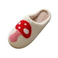 thumbnail image 2 of Willtoo Cute Heart Slippers for Women Soft Plush Comfy Warm Slip-On Rose Heart Love Couple Slippers fo Women Indoor Fluffy House Slippers for Women and Men Non-slip Fuzzy Flat Slides Orange 9.5-10, 2 of 5