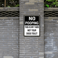 thumbnail image 4 of Kurmntregon No Pooping Aluminium Sign No Peeing No Pooping Dog This Is My Yard Not Your Dogs Toilet Metal Sign Wall Hanging Outdoor Lawn Grass Street Decoration 12x16 Inch, 4 of 7