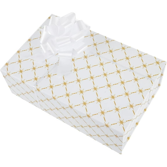 EP  Gift Box with Magnetic Closure Lid for Present - Medium Gift Boxes for Wrapping Gifts - Gift Wrapping Boxes for Groomsman Proposal Birthday Christmas Wedding Gift Packaging (Gold)