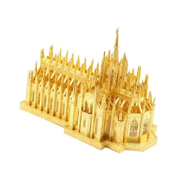 3D Metal Puzzle Building Toy Italy Cathedral Figurine Model Home Decor 