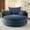 Blue, variant on 360° Swivel Round Sofa Chair with Dual-layer Cushion, 57.5" Accent Barrel Chair with 3 Removable Pillows, Mid Century Modern Arm Chair for Living Room, Bedroom, Office, Grey
