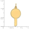 thumbnail image 2 of 14K Yellow Gold Charm Pendant Themed 32 mm 15 Plain .011 Gauge Engravable Key, 2 of 3