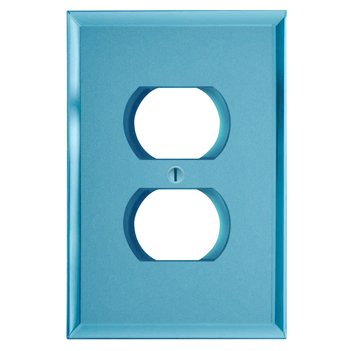 Light Panel Cover 1-Gang Device Receptacle Wallplate Single Outlet Wall Plate/Panel Plate/Cover Dolphin Light Blue Yellow Fish 