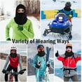 thumbnail image 3 of Balaclava Windproof Winter Face Mask Warm Fleece Ski Mask for Men and Women Cold Weather Motorcycle Bike Cycling Neck Warmer, 3 of 3