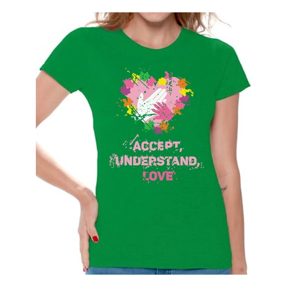 Awkward Styles Accept Understand Love Autism Shirt for Women Autism Awareness Puzzle Shirt Women Autism Awareness Shirts Women's Autism T Shirt Autism Awareness Gifts for Her Autistic Pride Gifts