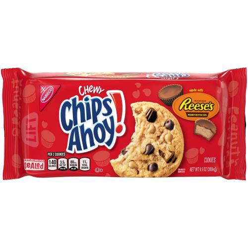 Chips Ahoy! Cookies, Chewy Reese's Peanut Butter Cup, 9.5 Oz Walmart