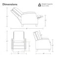 thumbnail image 6 of CHITA Recliner Chairs for Adults Single Sofa Chair for Living Room Faux Leather Push Back Recliner,Beige, 6 of 12