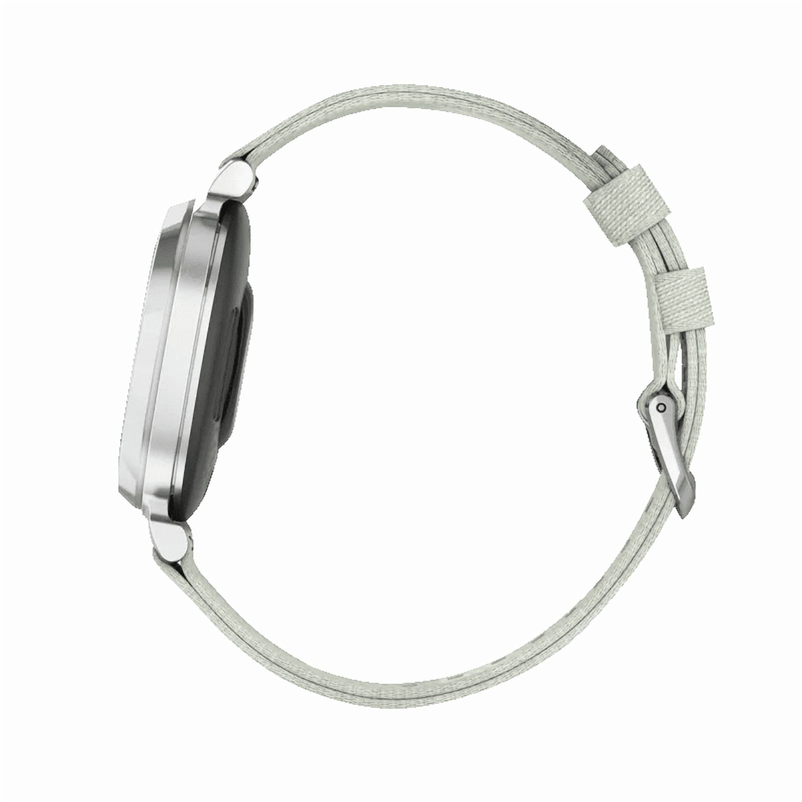 Garmin Lily 2 Classic, Silver with Sage Gray Nylon Band (Garmin Certified )