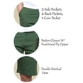 thumbnail image 3 of Mens 5-Pockets Flex Stretch Cotton Chino Shorts (2-Pack), 3 of 7