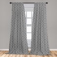 thumbnail image 5 of Ambesonne Tribal Curtains, Folk Aztec Geometric, Pair of 28"x63", Black White, 5 of 5