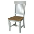 thumbnail image 3 of Vista Solid Wood Slat Back Chairs in Distressed Hickory/Stone - Set of 2, 3 of 10