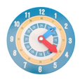 thumbnail image 1 of Chok Wooden Teaching Clock Math Learning Teaching Clock Kids Learning Time Clock, 1 of 11