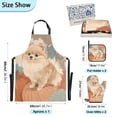thumbnail image 3 of Cute Puppy with Pumpkins Leaves Autumn Thanksgiving Apron Set with Oven Mitts Pot Holders Set of 5 Kitchen Stuff Accessories, 3 of 6