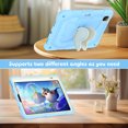 thumbnail image 5 of FJLBDE Case for iPad Pro 11 Inch 2022/2021/2020/2018 with Butterfly Stand, Shockproof Protective Tablet Cover with Shoulder Strap for Kids Girls, Beige Blue, 5 of 7