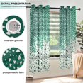 thumbnail image 3 of Yayeee Window Curtains Light Filtering 63"x42" Grommet Panel Pair Home Living Room Decor, Green and White Pattern, 3 of 7