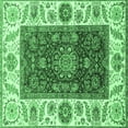 thumbnail image 1 of Ahgly Company Indoor Square Abstract Emerald Green Modern Area Rugs, 3' Square, 1 of 1