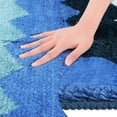 thumbnail image 3 of Alfombra de baño REGALWOVEN Waves Stripe, tapete de baño extra suave y absorbente, alfombra antideslizante para baño, bañera, ducha azul 20" x 32", 3 of 6