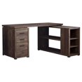 thumbnail image 3 of Monarch Specialties Computer Desk, Home Office, Corner, Left, Right Set-up, Storage Drawers, L Shape, Work, Laptop, Laminate, Brown, Contemporary, Modern, 3 of 3