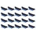 thumbnail image 1 of Conectores de aire de empuje únicos Bargains 1/4" Conector rápido de cinco vías de plástico 20 piezas azul negro, 1 of 1
