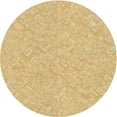 thumbnail image 1 of Ahgly Company Tapis de Zone Rond d'Intérieur Lavable à la Machine, Style Transitionnel, Or « GoldenRod », 3 Pieds Rond, 1 of 7