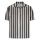 thumbnail image 4 of Blusa y camisa de manga corta con cuello vuelto Camisa casual para hombre Camisa de bolos vintage de manga corta Camisas de verano de playa cubana Camisa con botones Blusa para hombre Poliéster, 4 of 5