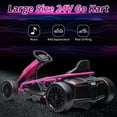 thumbnail image 4 of HETOY 24V Kids Electric Riding Go Kart,9Ah Battery 250W*2 Motors,8MPH High Speed Drifting Car,Slow Start Function,High/Low Speeds,Music,Horn,Max Load 150lbs,Riding Toy for Kids 8-12 Years,Hot Pink, 4 of 6