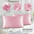 thumbnail image 5 of 2 Pcs Emulation Silk Satin Pillowcase Comfortable Pillow Cover Pillowcase For Bed Throw Hair Beauty Pillow Covers, 5 of 8
