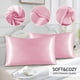 thumbnail image 5 of Funda de almohada de satén, imitación seda, cómoda y elegante, textura satinada, hipoalergénica, lavable a máquina, 100% poliéster, para dormitorio, suave y lujosa.,Wsvlmg, 5 of 8