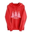 thumbnail image 2 of AUNVITO Women's Christmas Print Hoodie Long Sleeve Pullover Cozy Fleece Loose Fit Casual Streetwear Sweatshirt, 2 of 6