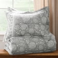 thumbnail image 4 of Levtex Home Adare Grey Reversible Twin Duvet Cover Set (68x88in) with 1 Pillowcase (26x20in) - Floral Bedding - Grey and White - 100% Cotton Twin Size Duvet Cover Set - Soft, Pre-Washed, 4 of 5
