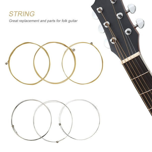 Juego de Cuerdas de guitarra acústica NikouMX 6 piezas Cuerdas ultra sensibles