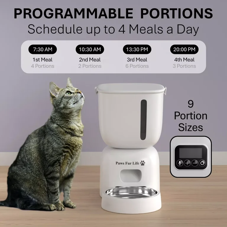 Paws Fur Life Automatic Cat Feeder, Water Fountain, 3L Tank