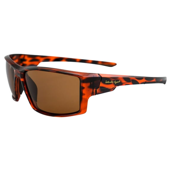 Islander Eyes Belize Polarized Sunglasses for Men or Women Sporty Wraparound Tortoise Frame w/ Brown Lens