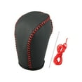 thumbnail image 6 of Motoforti Gear Shift Cover for Honda Civic 10th Gen 2016-2021 PU Leather Black Red Line Auto Interior accessories, 6 of 7
