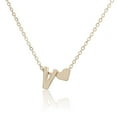thumbnail image 4 of Peach Heart Shaped Letter Necklace Clavicle Chain Necklace, 4 of 6