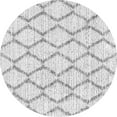 thumbnail image 1 of Ahgly Company Indoor Round Trellis Gray Modern Area Rugs, 5' Round, 1 of 1