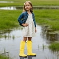 thumbnail image 2 of Krdevn Kids Knee High Rain Boots Waterproof Rubber Pull On Outdoor Boots for Play,9-9.5 Years, 2 of 5