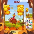 thumbnail image 6 of Fun Little Toys Thanksgiving Pin The Hat on the Turkey Includes Poster Hat Stickers Glue Dots Blind Fold, Games Fall Party Supplies Crafts for Kids Boys Girls, 6 of 7