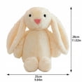 thumbnail image 2 of Bunny Stuffed Animal, 11.02in Cute Rabbit Plush, Easter Decor Gift Soft Bunny Plush Long Ear Stuffed Animal (Red), 2 of 5