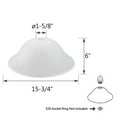 thumbnail image 2 of Aspen Creative 23139-11, Frosted Glass Shade for Medium Base Socket Torchiere Lamp, Swag Lamp and Pendant,15-3/4" Diameter x 6" Height., 2 of 5