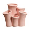 thumbnail image 3 of Organizador multifuncional de cerámica coral, versátil y decorativo para brochas de maquillaje. Rosa, 3 of 9