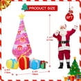 thumbnail image 2 of Festisoul Christmas Inflatable 7ft Blow Up Pink Christmas and 4 Gift Boxes with Built-in LED Lights, Giant Xmas Inflatable Yard Decor for Christmas Holiday Party, 2 of 7
